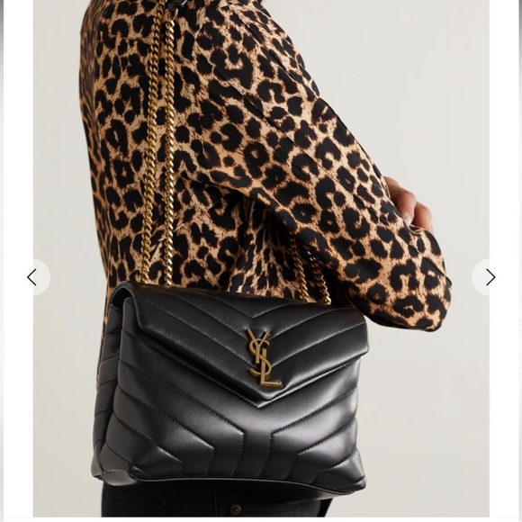 Saint Laurent Loulou Small YSL Shoulder Bag in Quilted Leather Gold Hardware - Picture 14 of 16